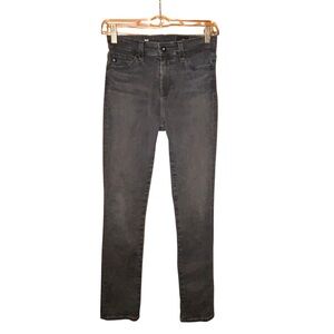 AG Adriano Goldschmied Mari High‎ Rise Straight Jeans Women’s 23R Black Stretch